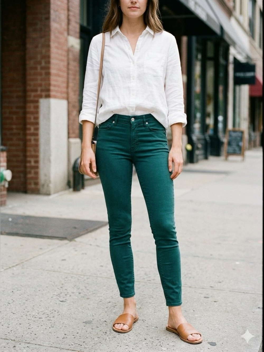 7 For All Mankind “b(air)” Deep Teal Skinny Jeans